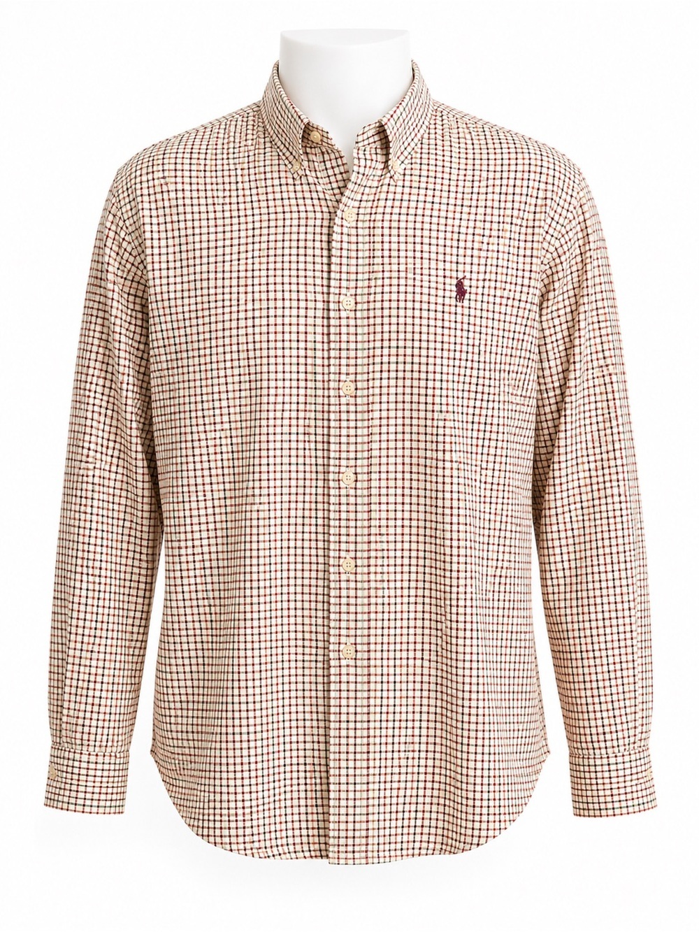 Size XL Ralph Lauren Men’s Custom Fit Plaid Button Down Cotton Shirt